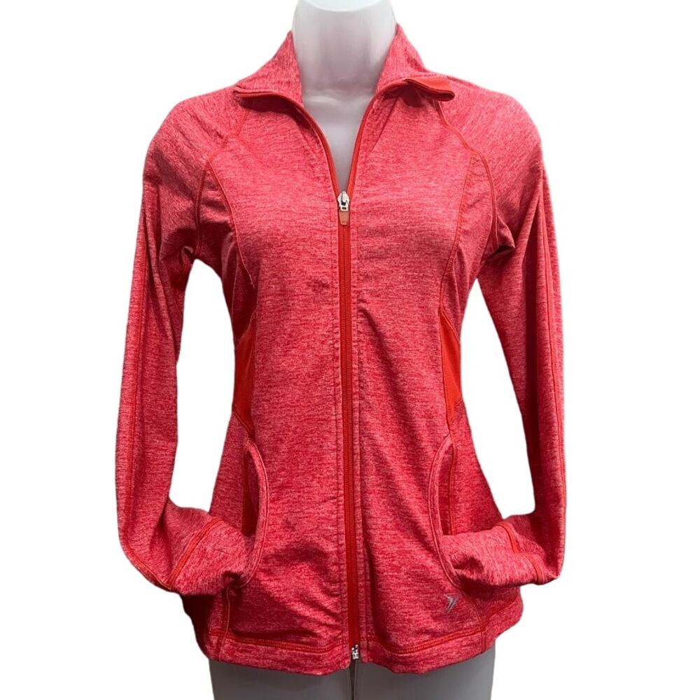 Old Navy‎ Full Zip Womens Peach Orange Fitted Stretch Running Jacket Size XSmall